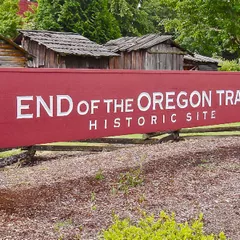 Sign at the end of the Oregon Trail